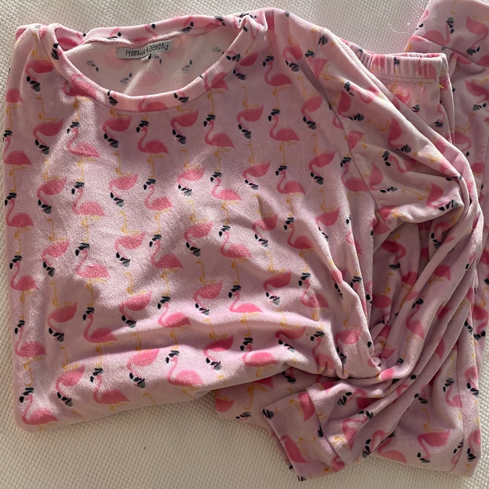 Frankie & Johnny Flamingo Fleece PJ Set